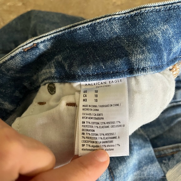 AE Ne(x)t Level High-Waisted Denim Shorts - Picture 9 of 11